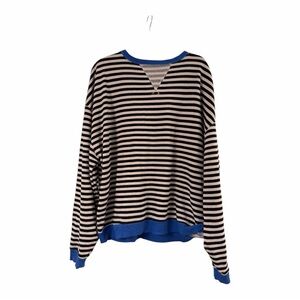 We The Free Black and Blue Striped Sweater - medium